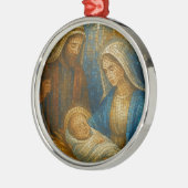 Nativity Stained Glass Mosaic | Holy Family  メタルオーナメント (左)