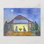 Nativity watercolor ポストカード (正面)