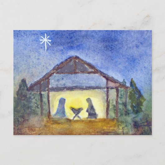 Nativity watercolor ポストカード (正面)