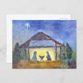Nativity watercolor ポストカード (正面/裏面)