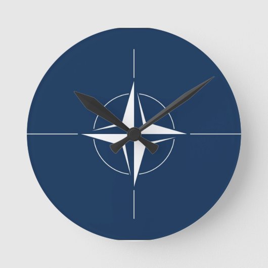 NATOの旗 ラウンド壁時計 (正面)