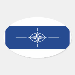 NATOの旗 楕円形シール