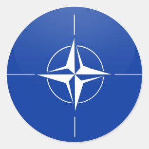NATOの質の旗の円 ラウンドシール