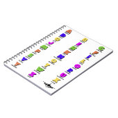 NATOふりがなアルファベットカラフル、 ノートブック (左側)