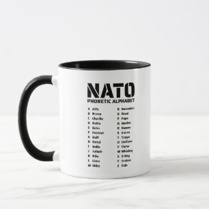 NATOふりがなアルファベット マグカップ