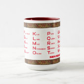 NATOふりがなアルファベット マグカップ (中央)