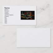 Natoフォネティックコード(暗い背景) 名刺 (正面/裏面)