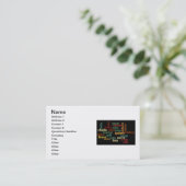 Natoフォネティックコード(暗い背景) 名刺 (スタンド正面)