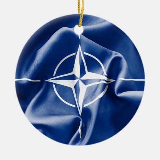 NATO国旗のクリスマスオーナメント セラミックオーナメント (正面)