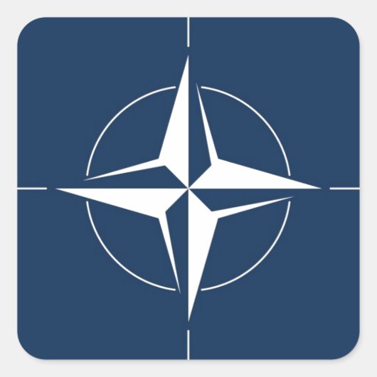 NATO国旗 スクエアシール (正面)