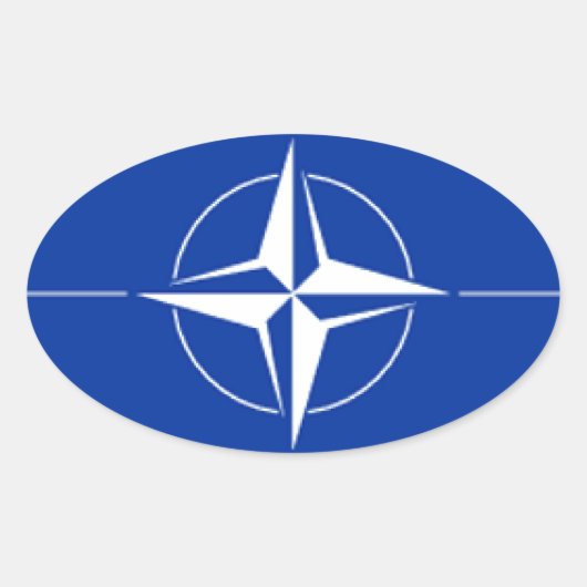 NATO国旗 楕円形シール (正面)
