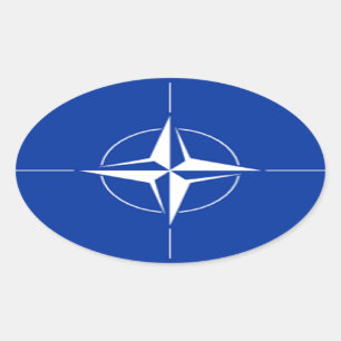 NATO国旗 楕円形シール