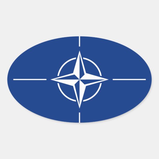 NATO国旗 楕円形シール (正面)