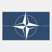 NATO国旗 長方形シール (正面)