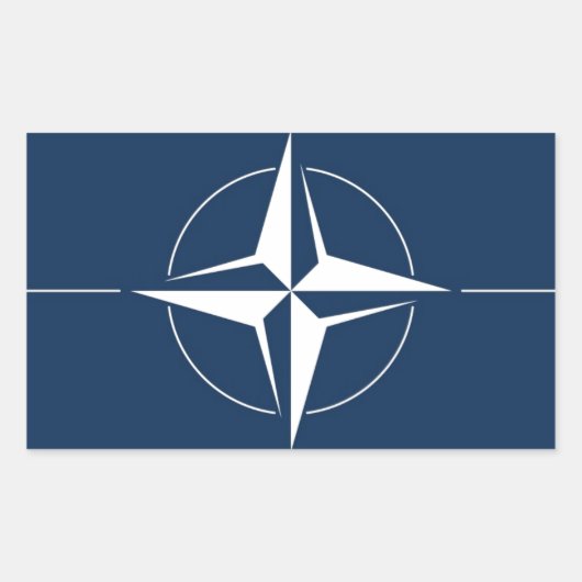 NATO国旗 長方形シール (正面)