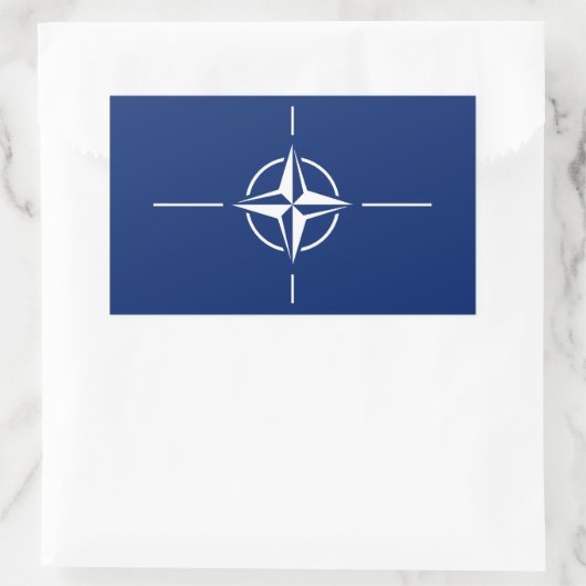 NATO国旗 長方形シール (バッグ)