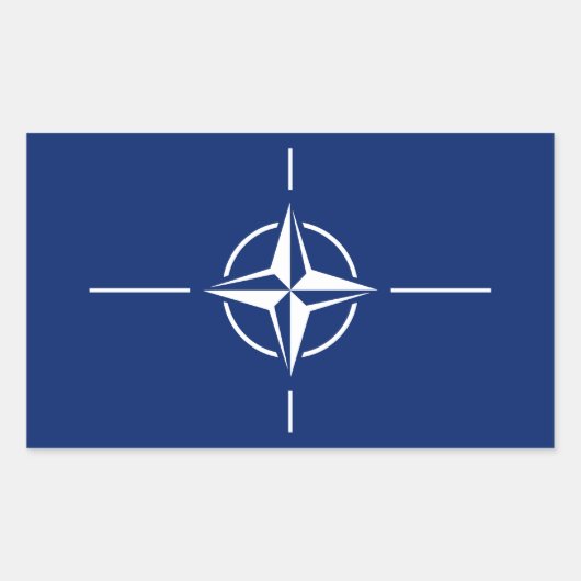 NATO国旗 長方形シール (正面)