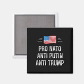 NATO支持 - プーチン反対 - トランプ反対 - レトロ風 - マグネット (正面/裏面)