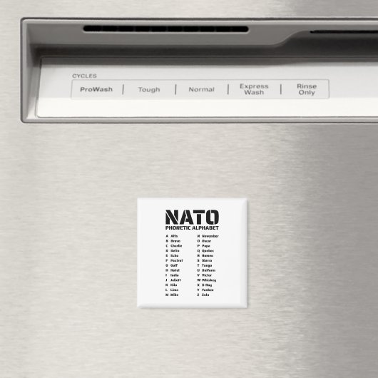 NATO発音文字 マグネット (インサイチュ (食洗機))