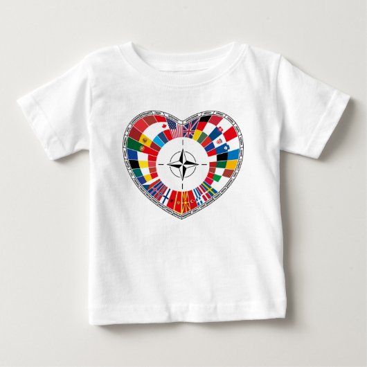 NATO諸国を愛する NATOと共に ベビーTシャツ (正面)