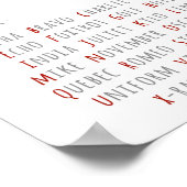 NATO音声文字、航空ウォールアート ポスター (角)