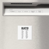 NATO音声文字 – 航空ギフト マグネット (インサイチュ (食洗機))