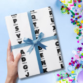 NATO フォネティック アルファベット（黒文字） ラッピングペーパー