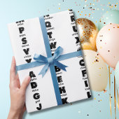 NATO フォネティック アルファベット（黒文字） ラッピングペーパー