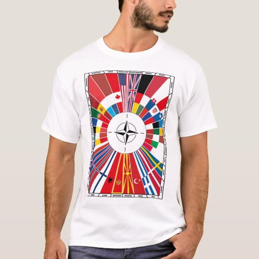 NATO 加盟国旗グラフィックTシャツ Tシャツ (正面)