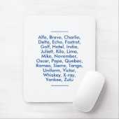 "NATO"発音文字、アルファからズル マウスパッド (マウス)