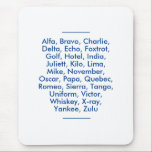"NATO"発音文字、アルファからズル マウスパッド<br><div class="desc">NATO全体の音声文字独占的を含む範囲でスタイルをアップグレード！「Alfa」から「Zulu」まで、26文字すべてアパレルはっきりした、ホームモダンデコ、アクセサリーを含むデザイン。あなたはの軍隊バフ、航空の恋人、または単楽しむにクラシックのレタリングのツイストユニークは、これらのアイテムはあなたのために完璧である。プリント、目を引くマグお洒落、スタンドアウトのシャツで知識を見せびらかす。すべてアルファからズールーまでシャープに見せるように設計されている。</div>