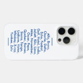 "NATO"発音文字、アルファからズル Case-Mate iPhoneケース (裏面 (横))