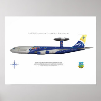 NATO E-3A、25周年記念マーク ポスター