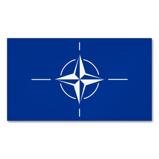 nato flag North Atlantic Treaty Organization Allia マグネット名刺 (正面)