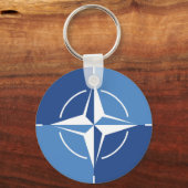 NATO ONAT国旗のシンボル北大西洋条約機構 キーホルダー (正面)