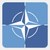 NATO ONAT国旗のシンボル北大西洋条約機構 スクエアシール (正面)