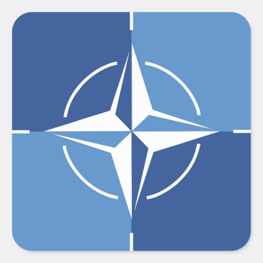 NATO ONAT国旗のシンボル北大西洋条約機構 スクエアシール (正面)