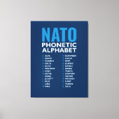 NATO Phonetic Alphabet Alfa-Zulu Code Chart キャンバスプリント (正面)