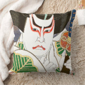 Natori Shunsenの名取春仙による日本人のKabuki俳優の芸術 クッション (ブランケット)