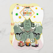 Natoshaの「It's's Time」誕生日招待状 (正面/裏面)