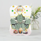 Natoshaの「It's's Time」誕生日招待状 (スタンド正面)