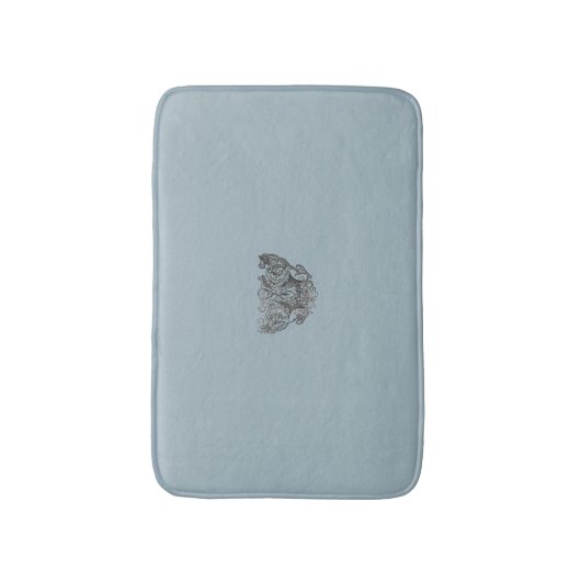 Nattier-blue Angel – Coat of arms – Emblem バスマット (正面縦)