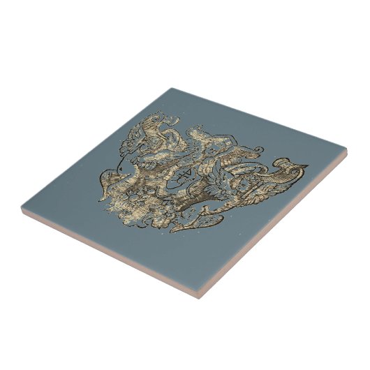 Nattier-blue Angels – Coat of arms – Emblem タイル (側面)