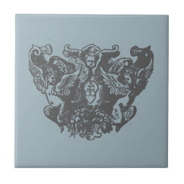 Nattier-blue Angels – Coat of arms – Emblem タイル