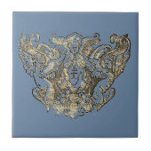 Nattier-blue Angels – Coat of arms – Emblem タイル (正面)