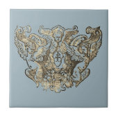 Nattier-blue Angels – Coat of arms – Emblem タイル (正面)