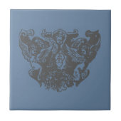 Nattier-blue Angels – Coat of arms Emblem baroque タイル (正面)