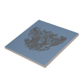 Nattier-blue Angels – Coat of arms Emblem baroque タイル (側面)