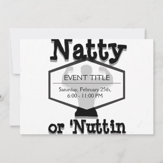 NattyまたはNuttinのロゴ衣服 招待状 (裏面)