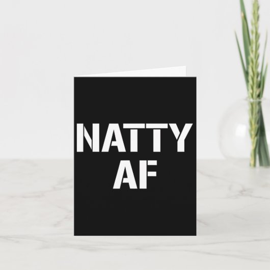 Natty AfナチュラルボディビルギフトメンズウィメンズFunn カード (正面)